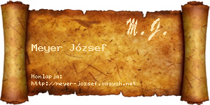 Meyer József névjegykártya